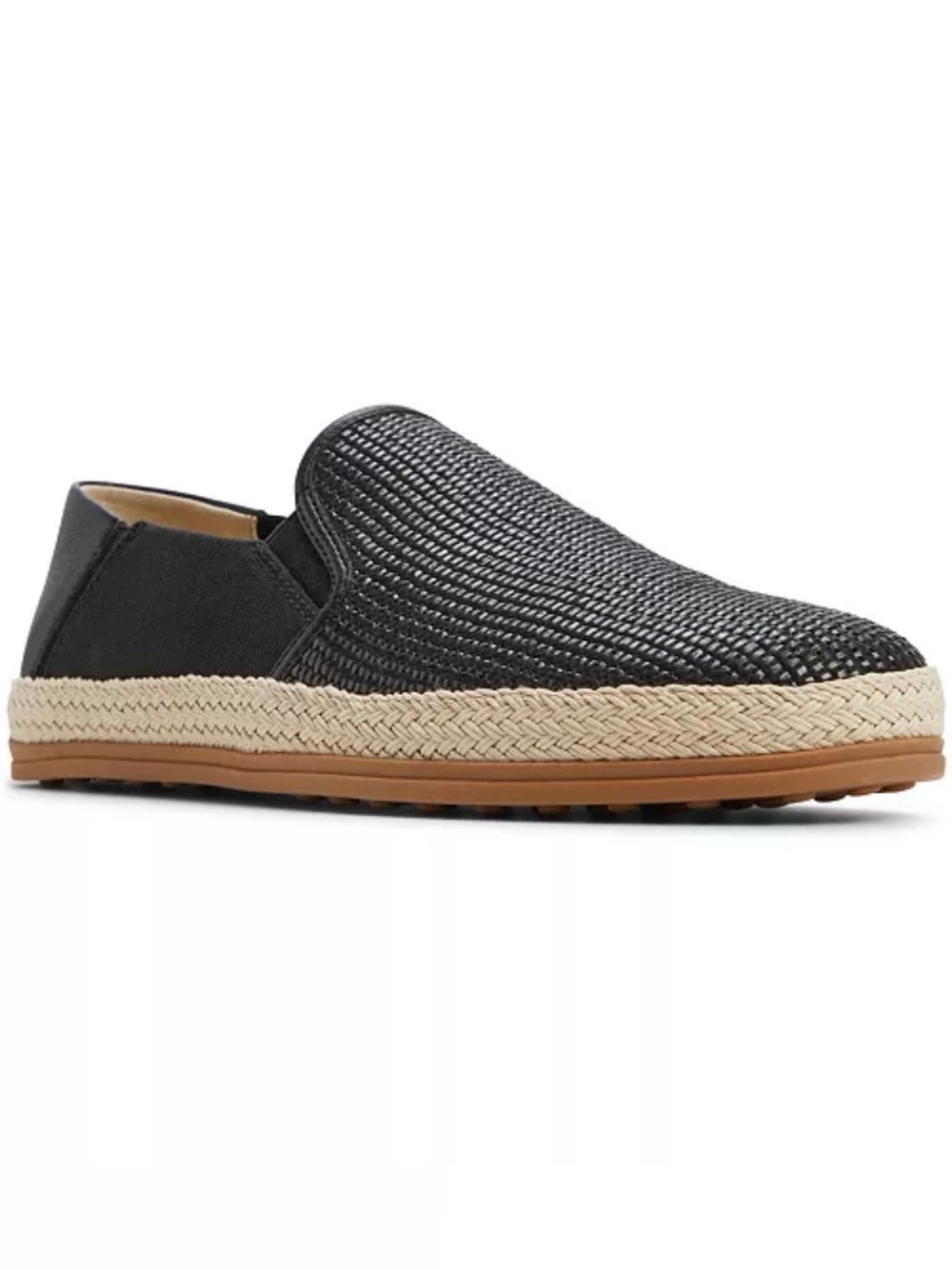 Call It Spring Black Woven Slip-On Espadrille Loafer